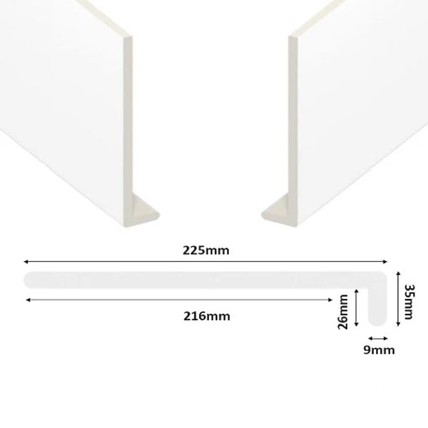 1.25m Window Sill Square Edge Capping Covers