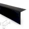 Black Plastic PVC Corner Protector 90 Degree Angle Trim 1m Long