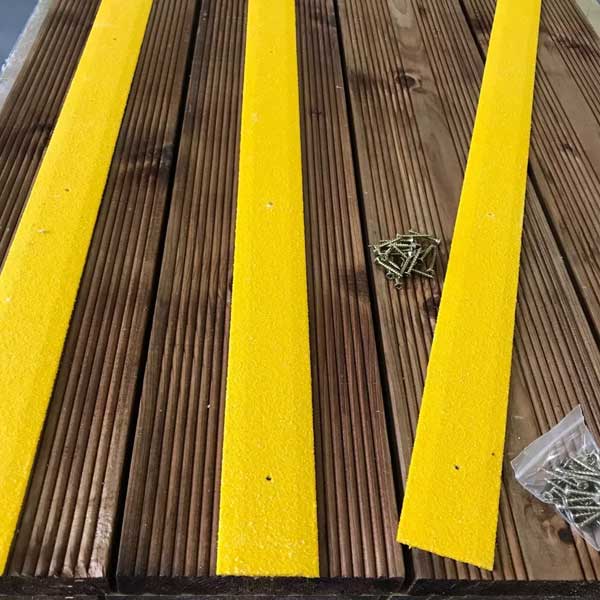 1000mm GRP Anti Slip Fiberglass Decking Strips - Pack of 5