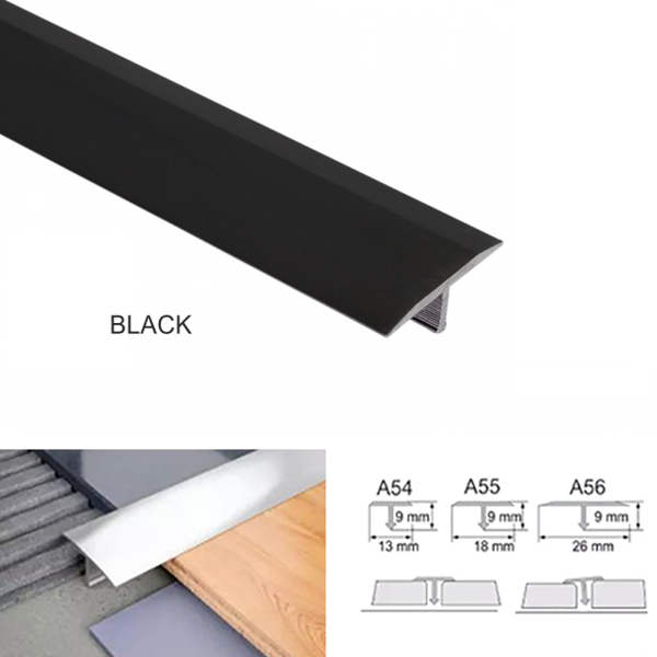 Anodised Aluminium T Bar Transition Strip Door Threshold Trim For Tiles