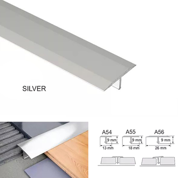 Anodised Aluminium T Bar Transition Strip Door Threshold Trim For Tiles