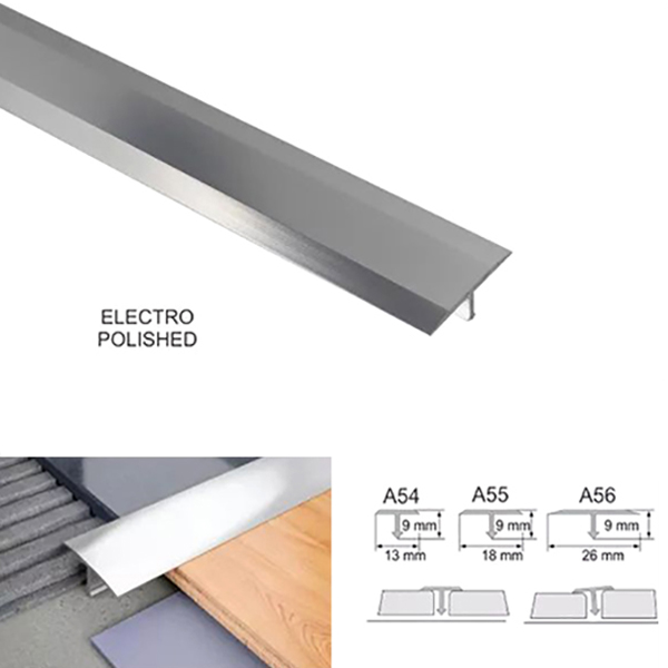 Anodised Aluminium T Bar Transition Strip Door Threshold Trim For Tiles