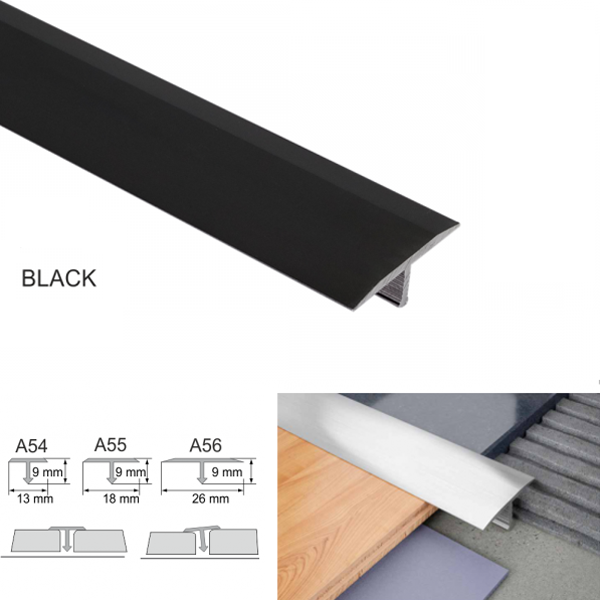 T Bar Anodised Aluminium Threshold Transition Trim For Tiles