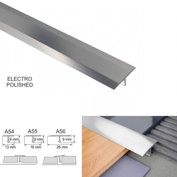 T Bar Anodised Aluminium Threshold Transition Trim For Tiles