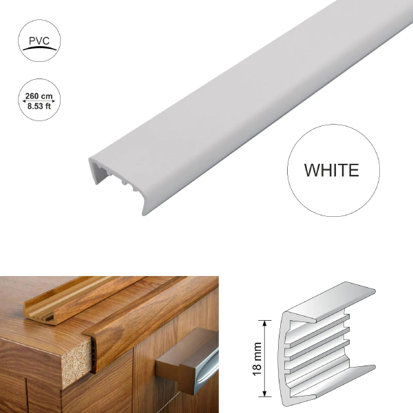 PVC U Section Melamine Trim Furniture Plastic Edging Strips