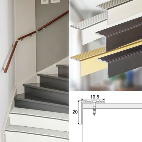 Anti Slip Aluminium Anti Slip Stair Edge Nosing Trim