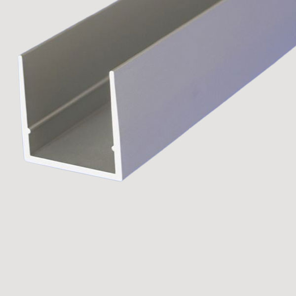 1m Anodised Aluminium C-Channel Equal-Sided Grooved Profile Bar