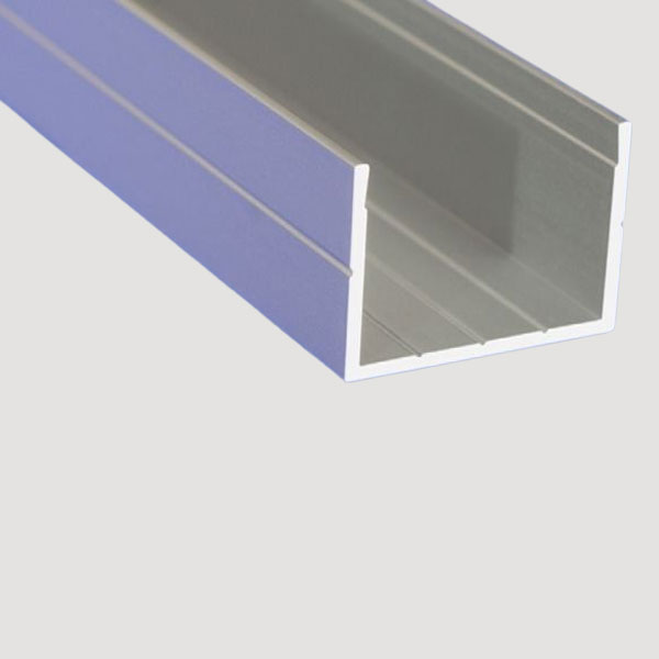 1m Anodised Aluminium C-Shape Channel Bar Profile