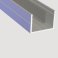 Aluminum Anodised Channel C Shape Section Grooved Bar 1m Long