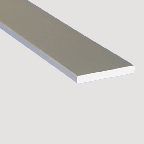 1m Anodised Aluminium Flat Section Straight Profile Bar