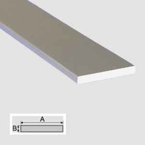 1m Anodised Aluminium Flat Section Straight Profile Bar