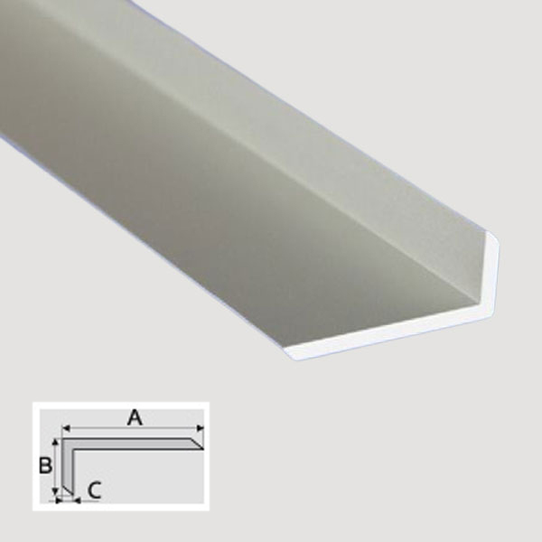 1m Anodised Aluminium Unequal Angle Bar Chamfered Profile Strip