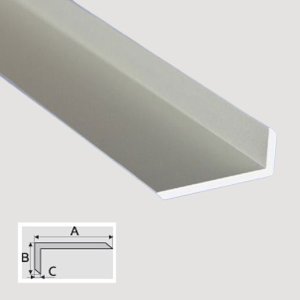 1m Anodised Aluminium Unequal Angle Bar Chamfered Profile Strip