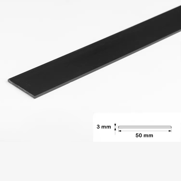 PVC Black Durable Flat Bar Trim Architrave, Cover