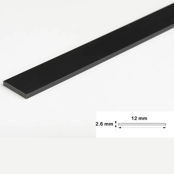 PVC Black Durable Flat Bar Trim Architrave, Cover