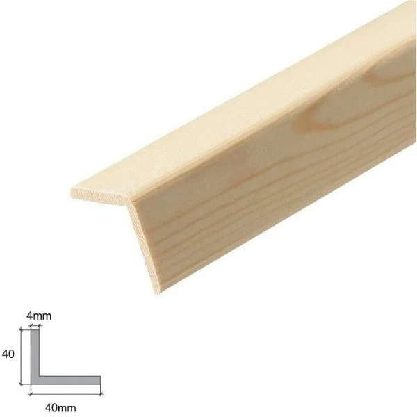 1m Long Angle Trim Moulding Beading Wooden Timber Edging Corner 