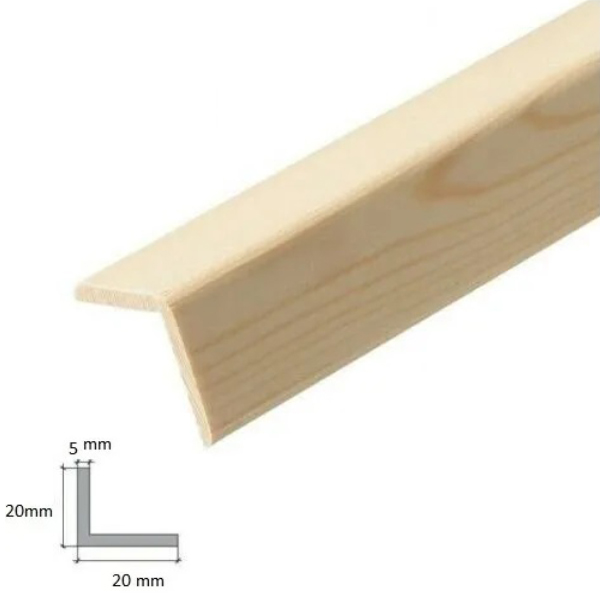 1m Long Angle Trim Moulding Beading Wooden Timber Edging Corner 