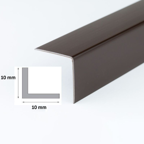 Brown Plastic PVC Corner 90 Degree Angle Trim 1m Long