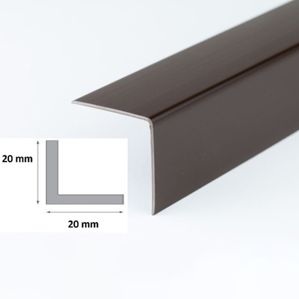 Brown Plastic PVC Corner 90 Degree Angle Trim 1m Long