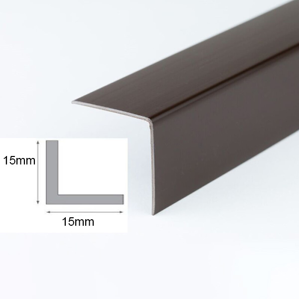 Brown Plastic PVC Corner 90 Degree Angle Trim 1m Long