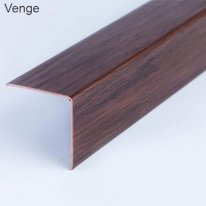 Plastic PVC Corner Angle Trim Wall Corner Guard Edge Protector Wood Effect 1m Long