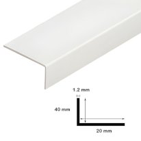 Unequal White Plastic Pvc Corner 90 Degree Angle Trim 1m Long