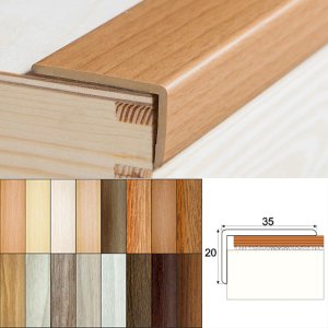 Self-Adhesive UPVC Wood Effect Stair Edge Nosing PVC Trim 