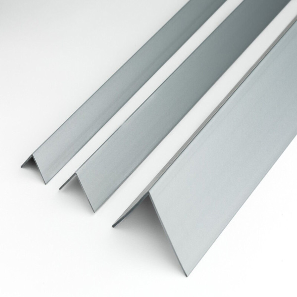 Silver Plastic PVC Corner 90 Degree Angle Trim 1m Long