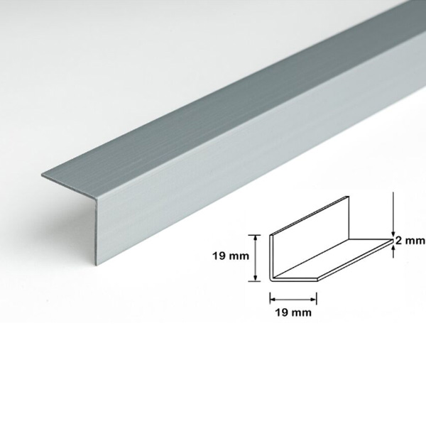 Silver Plastic PVC Corner 90 Degree Angle Trim 1m Long