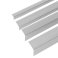 Unequal Plastic Light Grey PVC Corner 90 Degree Angle Trim 1m Long