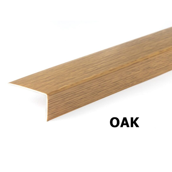 Unequal Wood Effect Plastic PVC Corner 90 Degree Angle Trim 1m Long