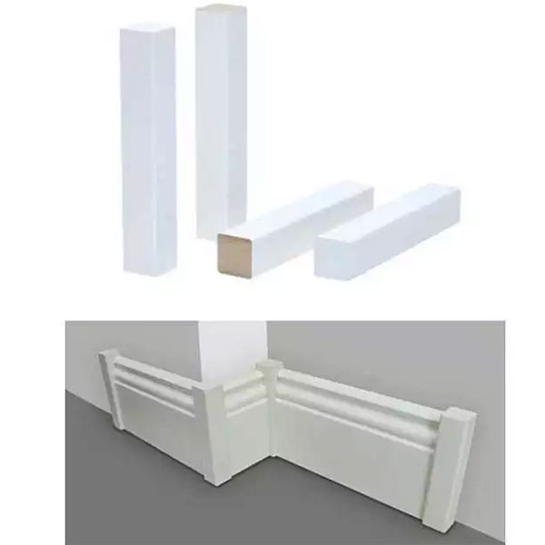 2.42m White MDF Skirting Board for Home & Offices