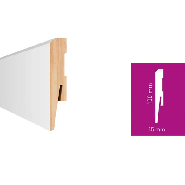 2.42m White MDF Skirting Board for Home & Offices