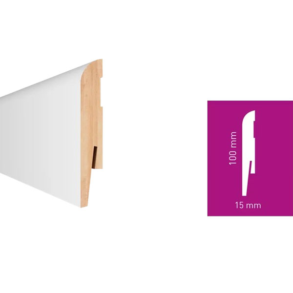 2.42m White MDF Skirting Board for Home & Offices