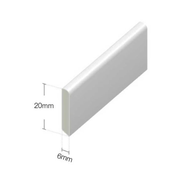 White 20mm Cloaking Fillet Window and Door Trim