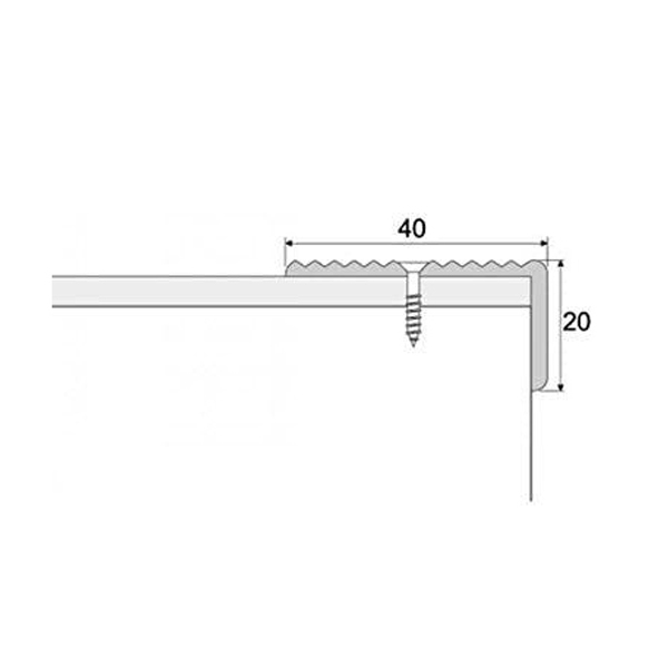 Screw Fix ANODISED Aluminium Non Slip Stair Edge Nosing Trim