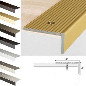 Screw Fix ANODISED Aluminium Non Slip Stair Edge Nosing Trim