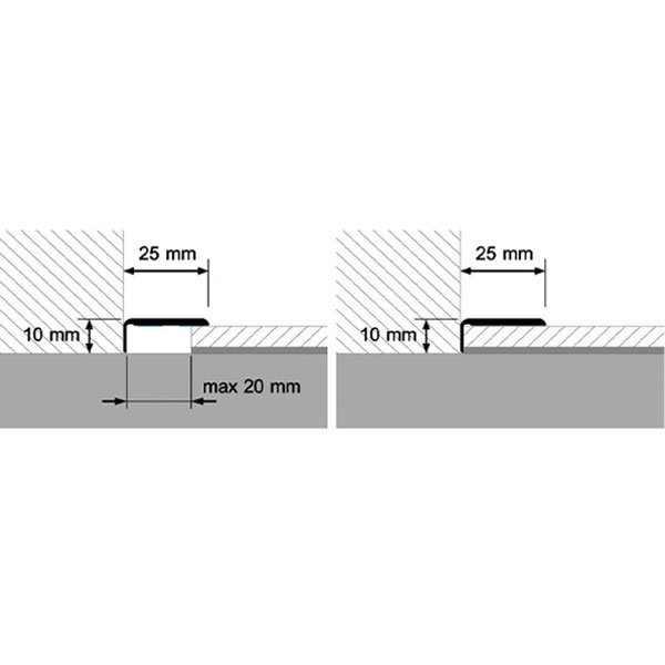 2m Wood Effect Door Threshold Laminate Floor Edge Trim Profile