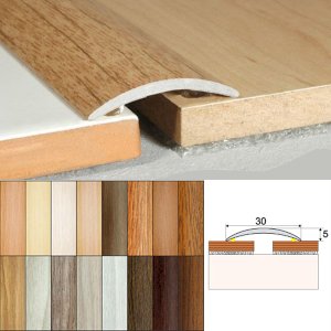 30mm Wood Effect Self Adhesive Aluminium Floor Bar Trim Threshold