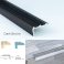 Anti Slip Aluminium Stair Edge Nosing Trim With Rubber Insert