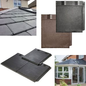 Envirotile Plastic Slate 365mm Long Synthetic Roof Shingles 