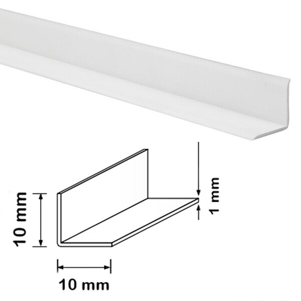 Self Adhesive Plastic Pvc Corner 90 Degree Angle Trim Flexible 5m Long