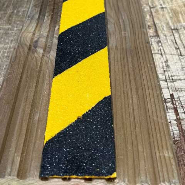 50mm GRP Hazard Strips for Slippery Decking & Ramps - Free Screws