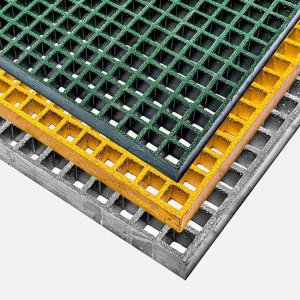 50mm Thick Open Mesh GRP Floor Grating Panels 