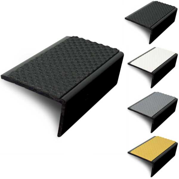 56mm x 32.5mm Slimline Hard Nose PVC Tredsafe Non Slip Stair Nosing 