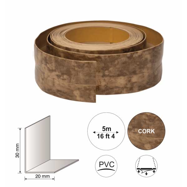 5m Self Adhesive Flexible PVC Skirting Board  Floor Trim