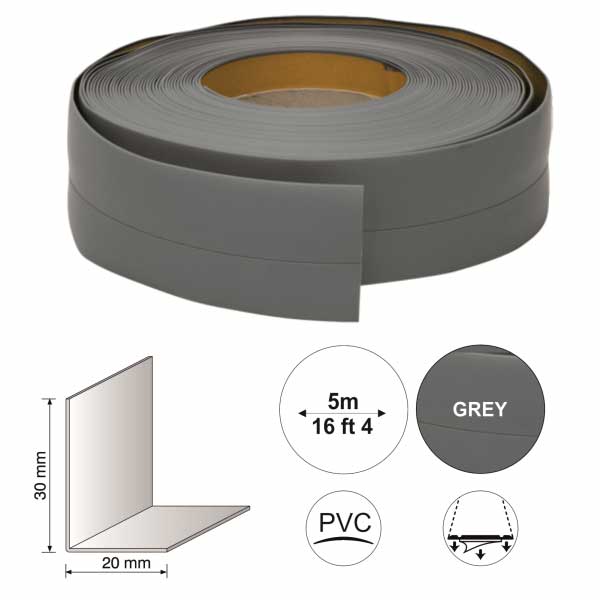 5m Self Adhesive Flexible PVC Skirting Board  Floor Trim