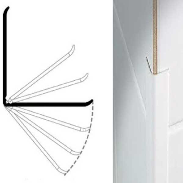 5m Flexible Angle UPVC White Corner Trim
