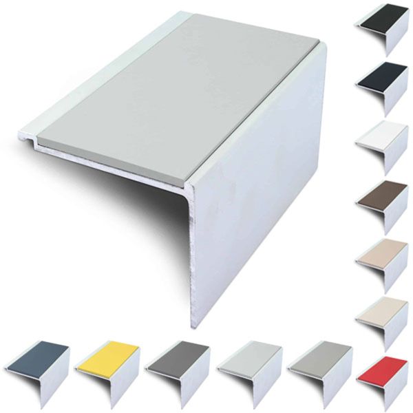 60mm x 55mm Non Slip PVC Insert Stair Nosing Edge Protection