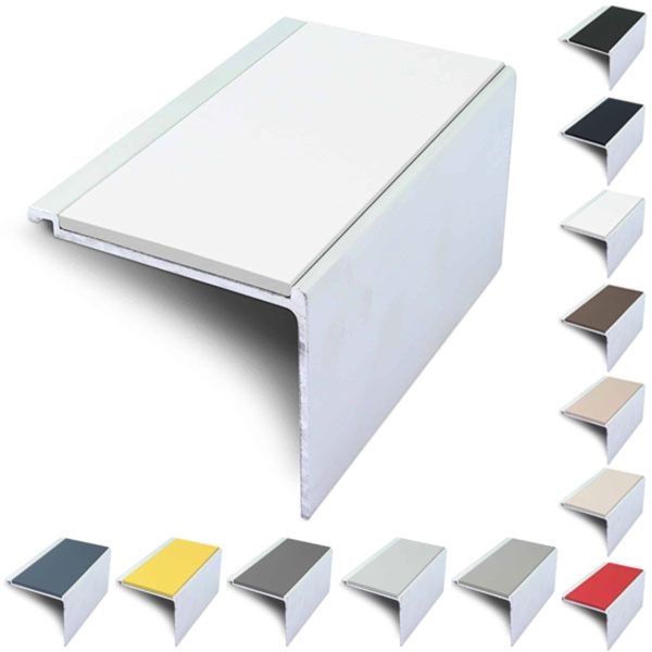 60mm x 55mm Non Slip PVC Insert Stair Nosing Edge Protection